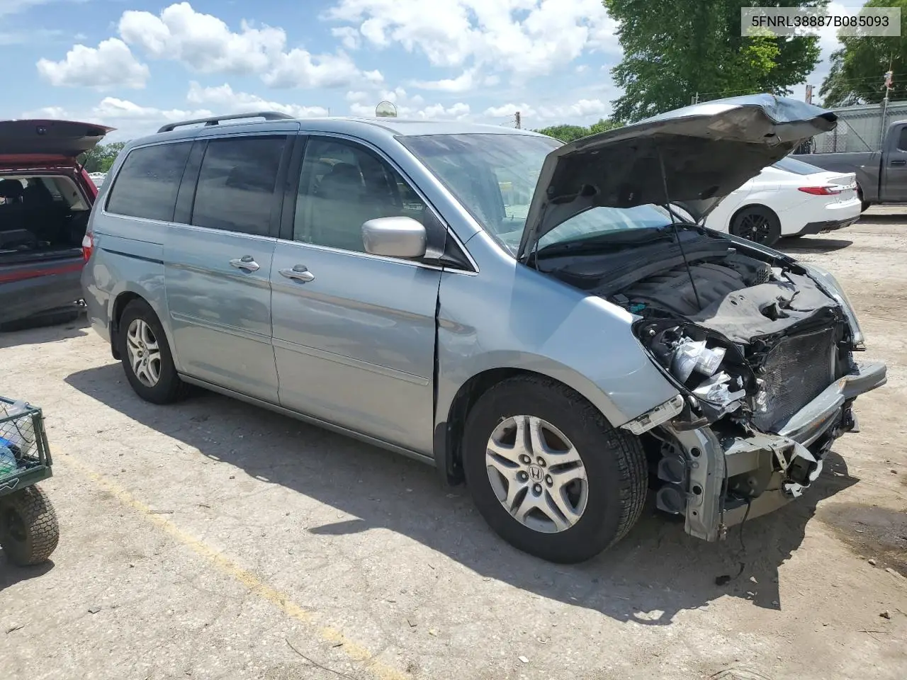 2007 Honda Odyssey Touring VIN: 5FNRL38887B085093 Lot: 62881935