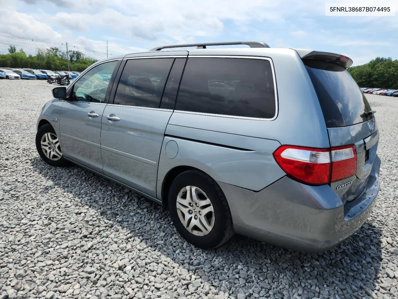 2007 Honda Odyssey Exl VIN: 5FNRL38687B074495 Lot: 63046175