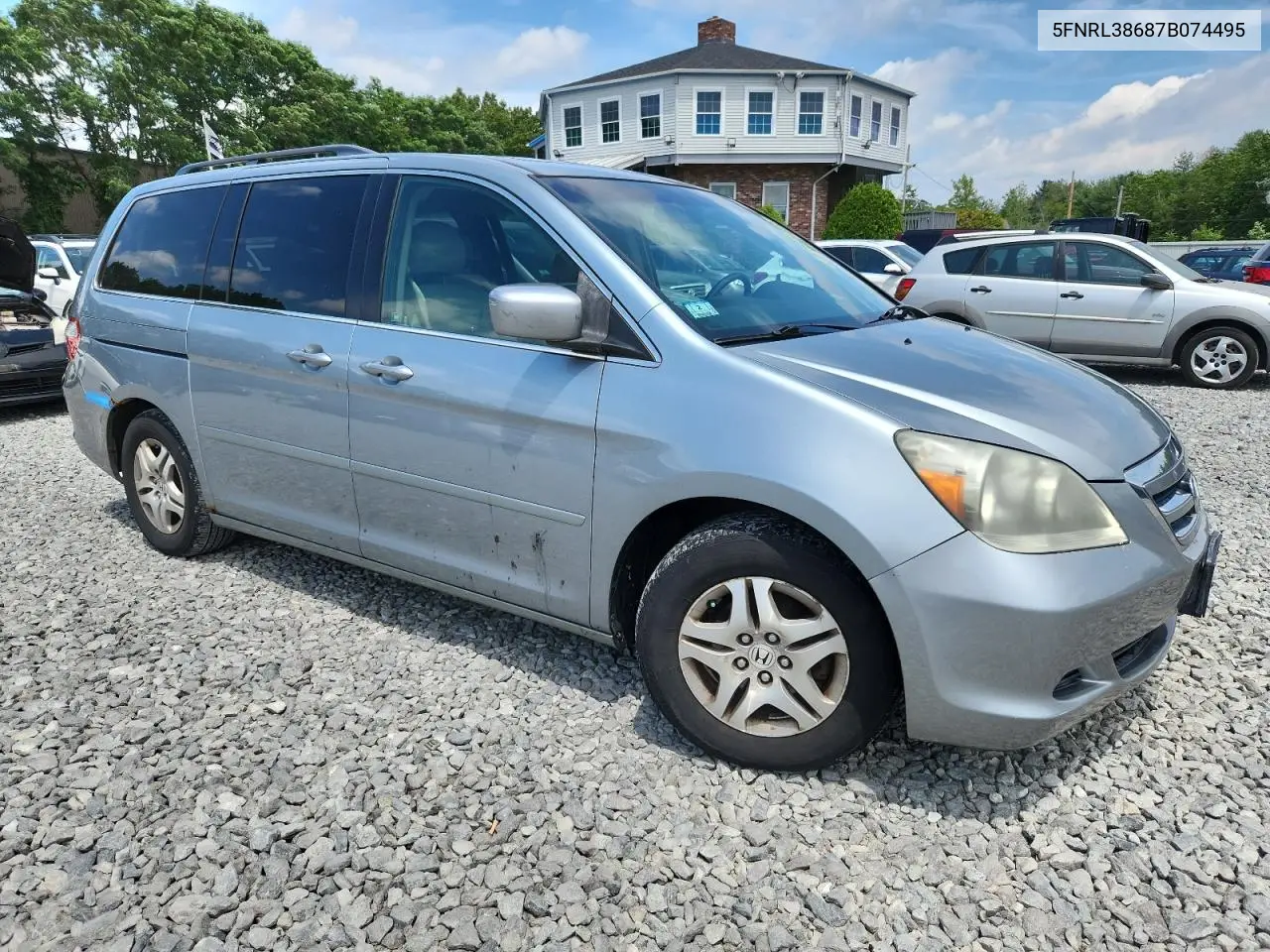 2007 Honda Odyssey Exl VIN: 5FNRL38687B074495 Lot: 63046175