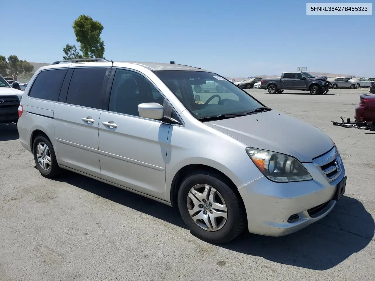 2007 Honda Odyssey Ex VIN: 5FNRL38427B455323 Lot: 63161995