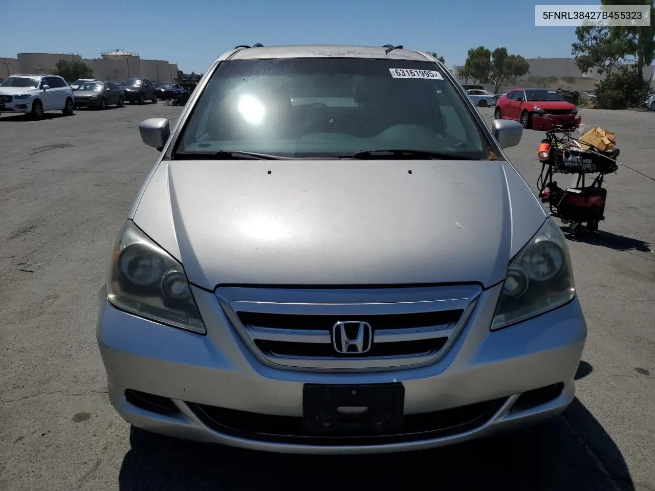 2007 Honda Odyssey Ex VIN: 5FNRL38427B455323 Lot: 63161995