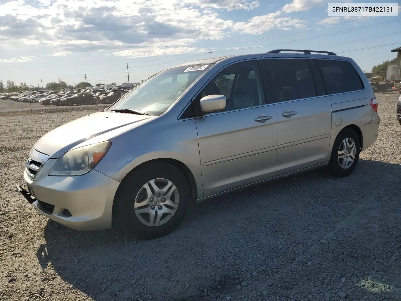 2007 Honda Odyssey Exl VIN: 5FNRL38717B422131 Lot: 63208635