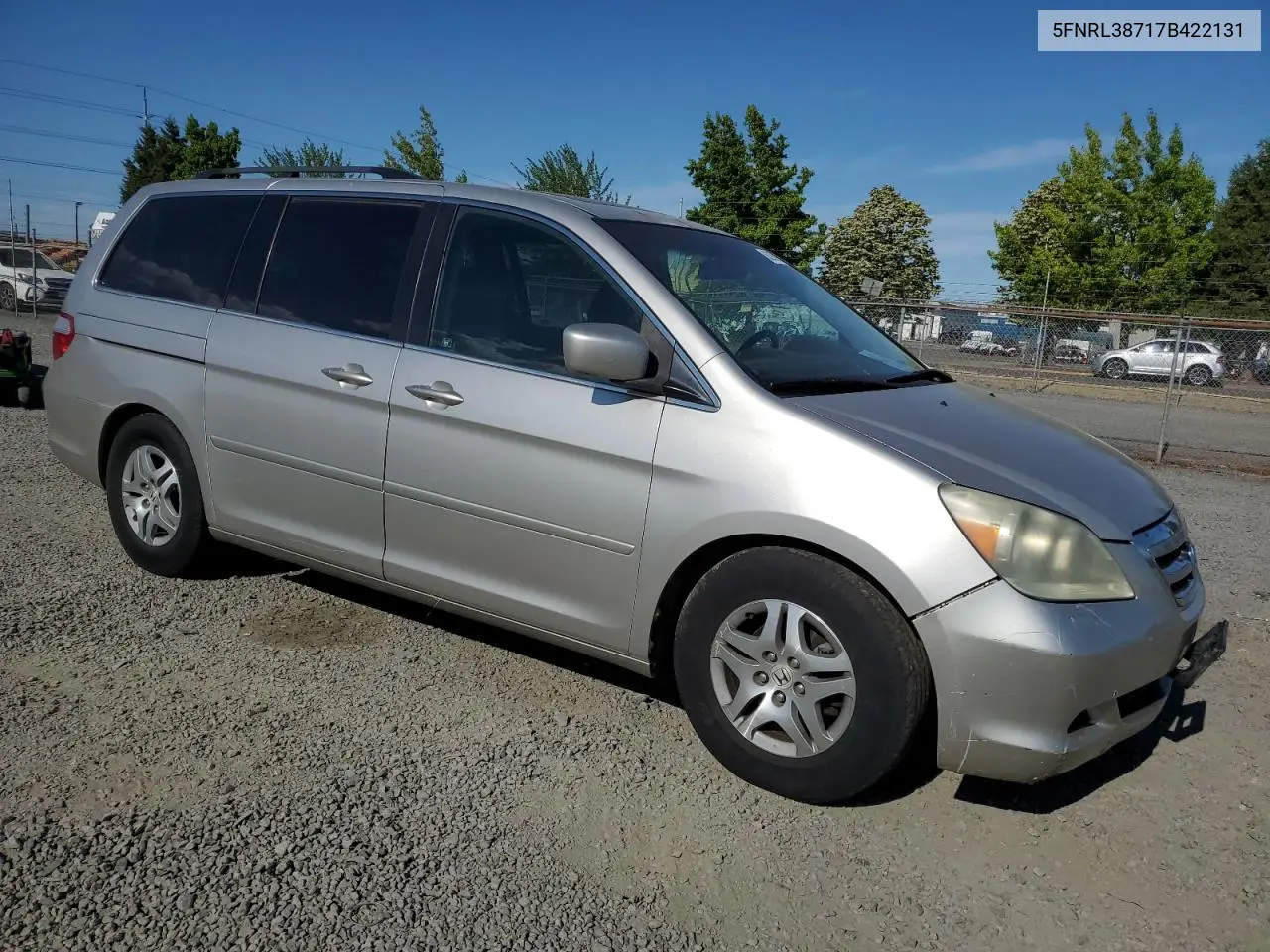 2007 Honda Odyssey Exl VIN: 5FNRL38717B422131 Lot: 63208635