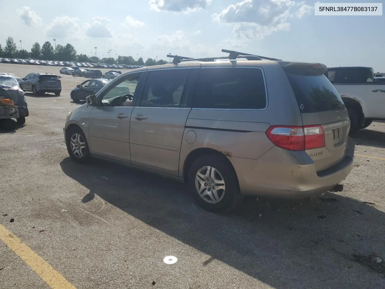 2007 Honda Odyssey Ex VIN: 5FNRL38477B083137 Lot: 63322845