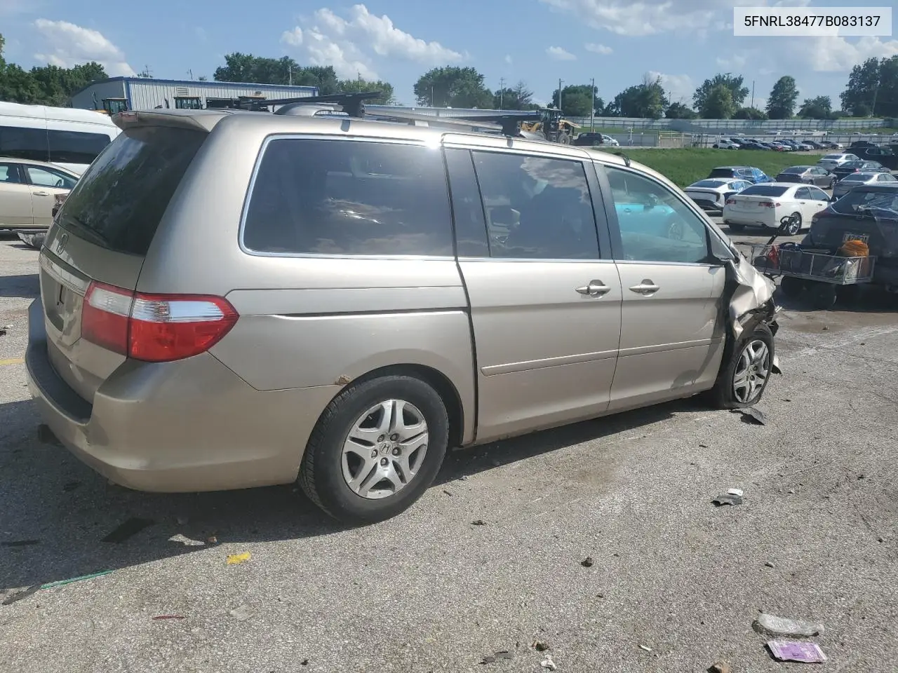 2007 Honda Odyssey Ex VIN: 5FNRL38477B083137 Lot: 63322845