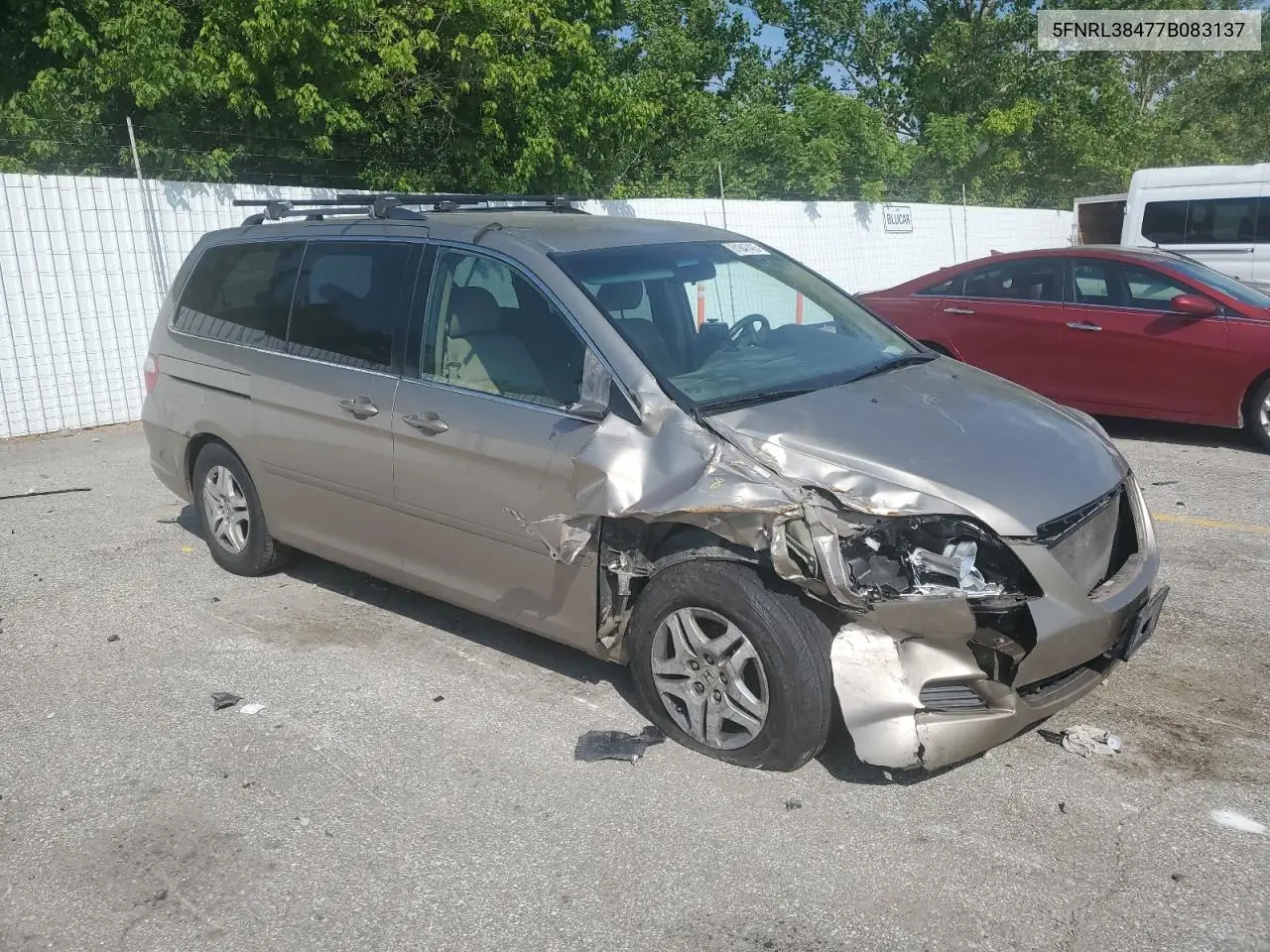 2007 Honda Odyssey Ex VIN: 5FNRL38477B083137 Lot: 63322845