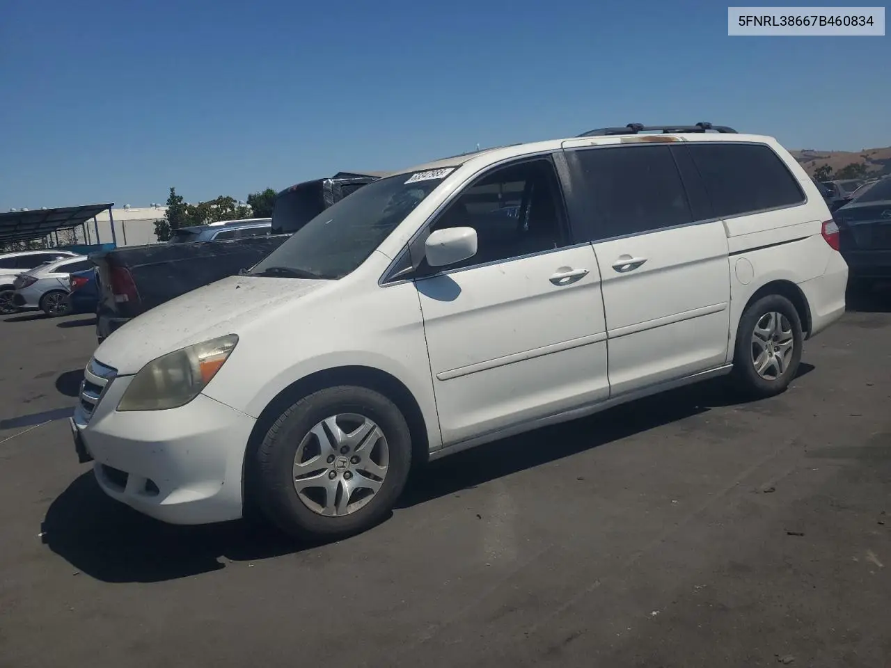 2007 Honda Odyssey Exl VIN: 5FNRL38667B460834 Lot: 63347985