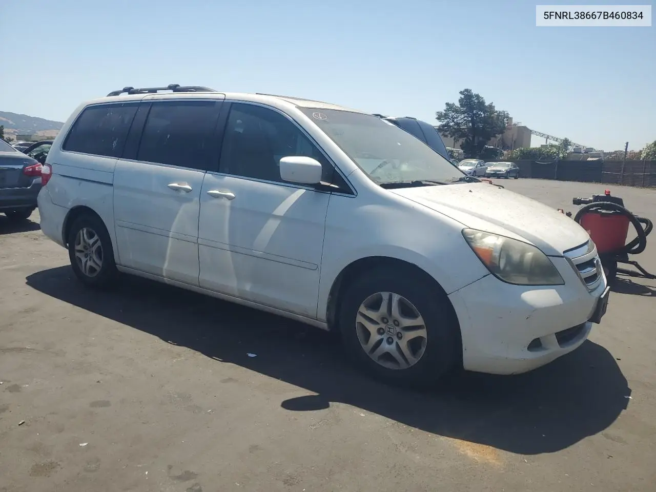 2007 Honda Odyssey Exl VIN: 5FNRL38667B460834 Lot: 63347985