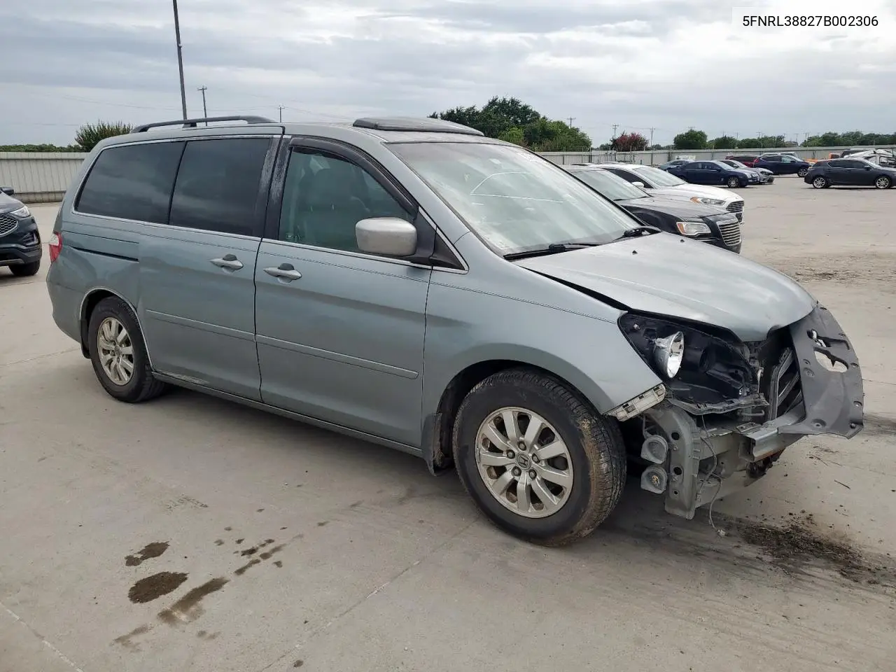 2007 Honda Odyssey Touring VIN: 5FNRL38827B002306 Lot: 63469685