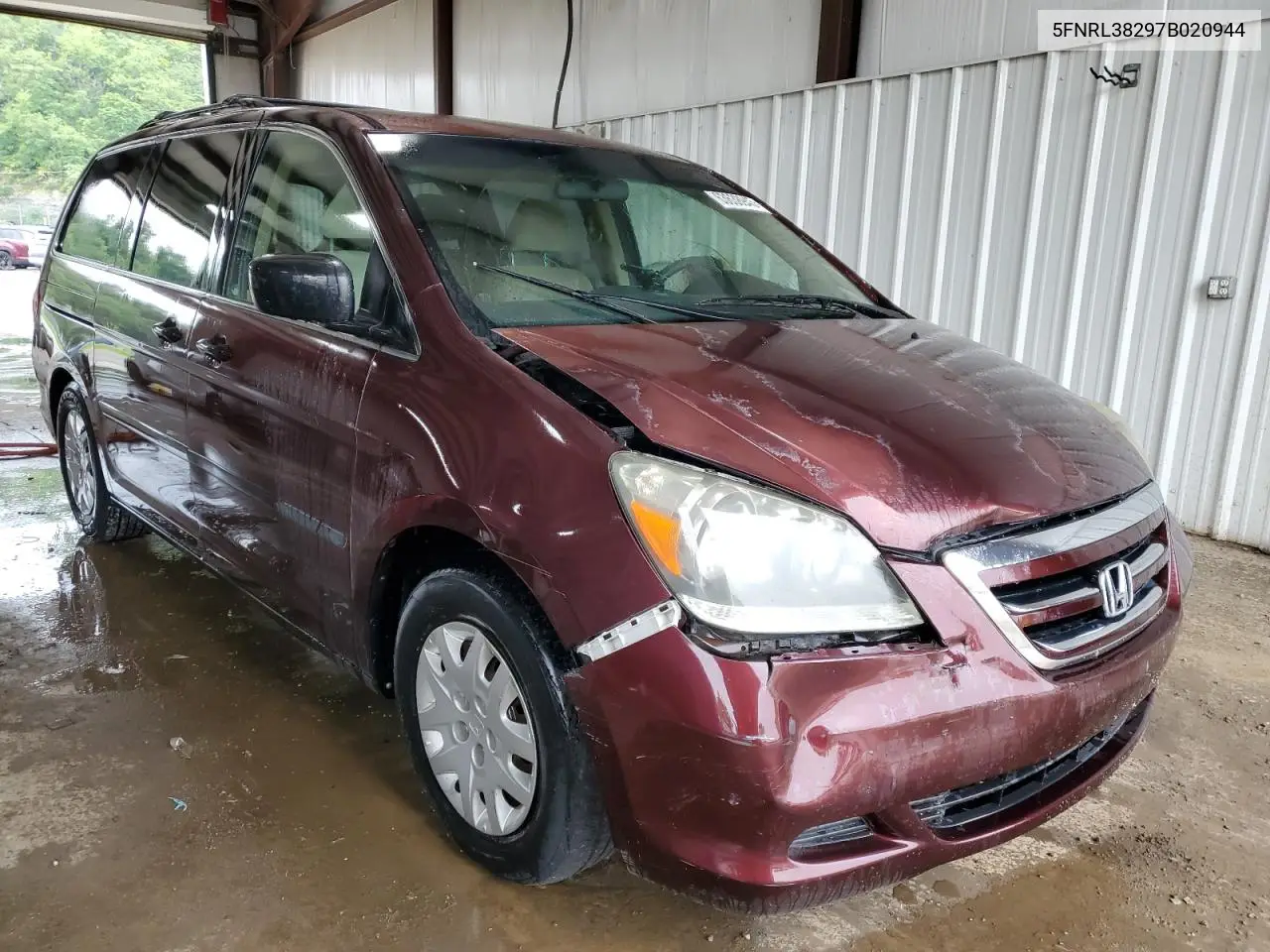 2007 Honda Odyssey Lx VIN: 5FNRL38297B020944 Lot: 63638945