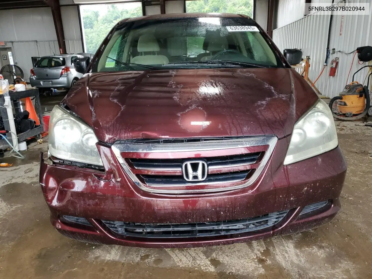 2007 Honda Odyssey Lx VIN: 5FNRL38297B020944 Lot: 63638945