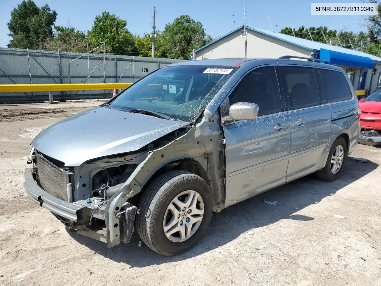 2007 Honda Odyssey Exl VIN: 5FNRL38727B110349 Lot: 65402145