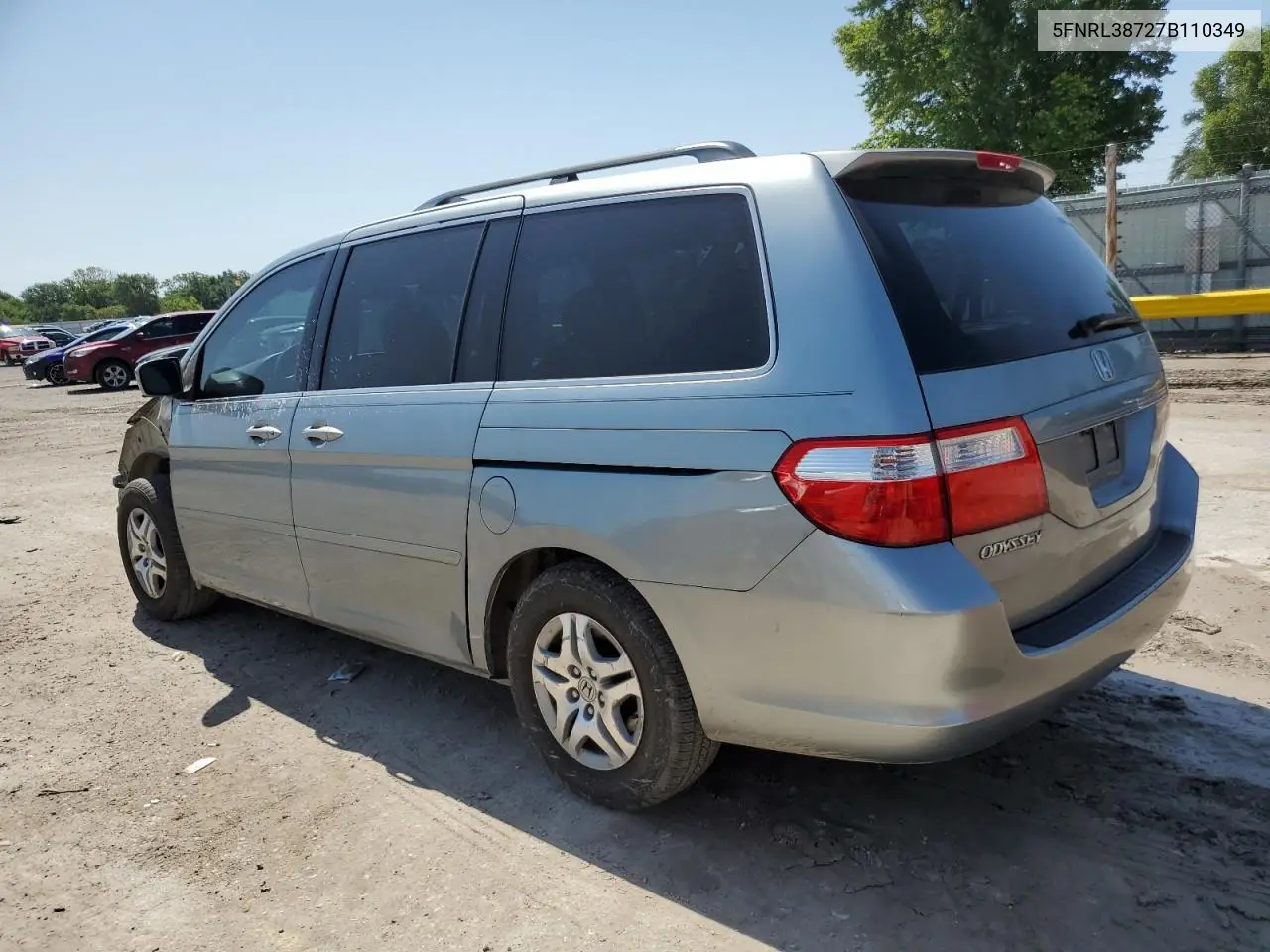 2007 Honda Odyssey Exl VIN: 5FNRL38727B110349 Lot: 65402145