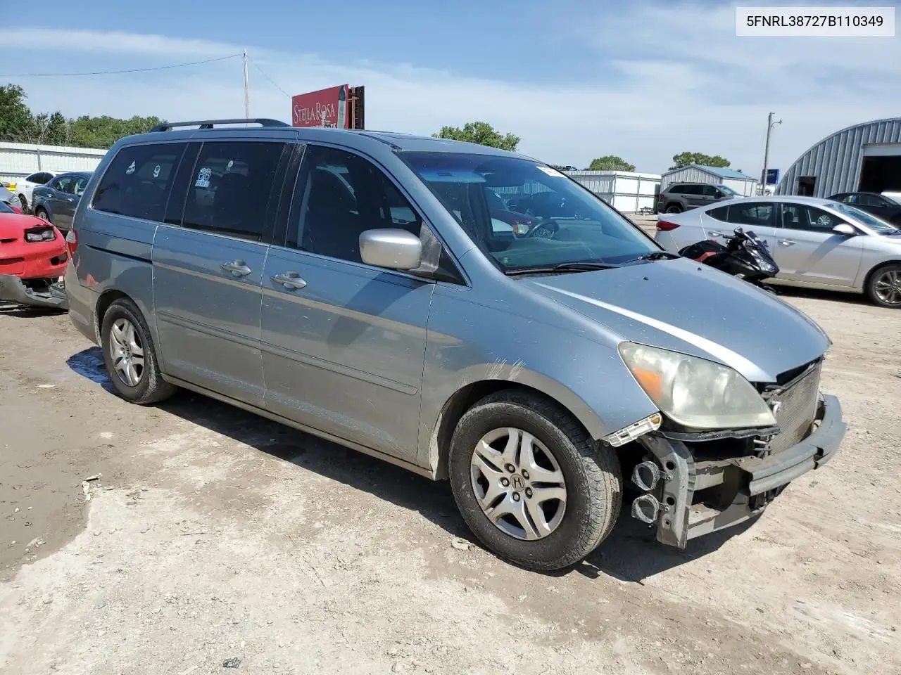 2007 Honda Odyssey Exl VIN: 5FNRL38727B110349 Lot: 65402145