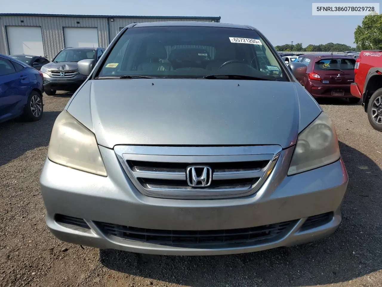 2007 Honda Odyssey Exl VIN: 5FNRL38607B029728 Lot: 65721205