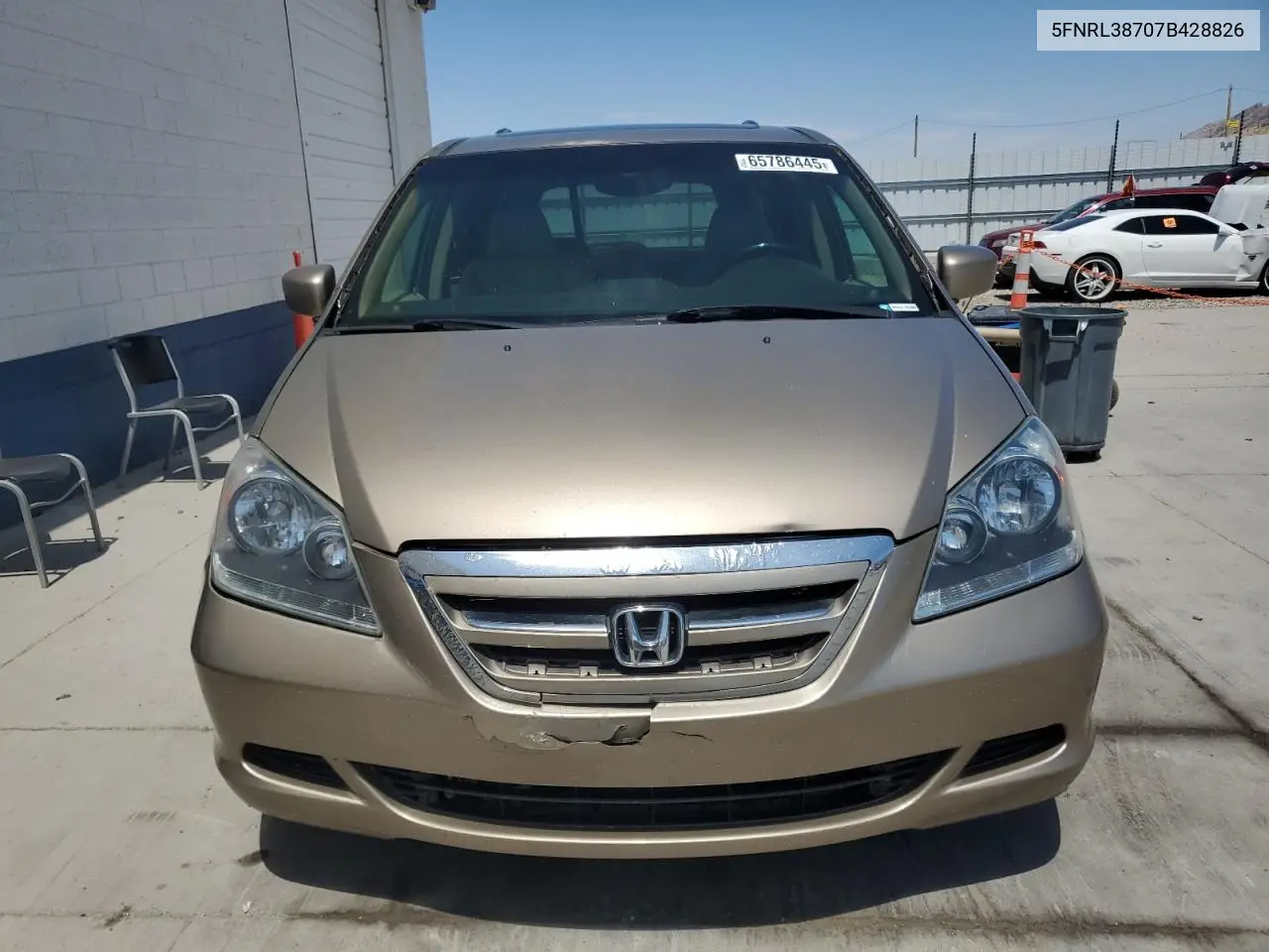 2007 Honda Odyssey Exl VIN: 5FNRL38707B428826 Lot: 65786445