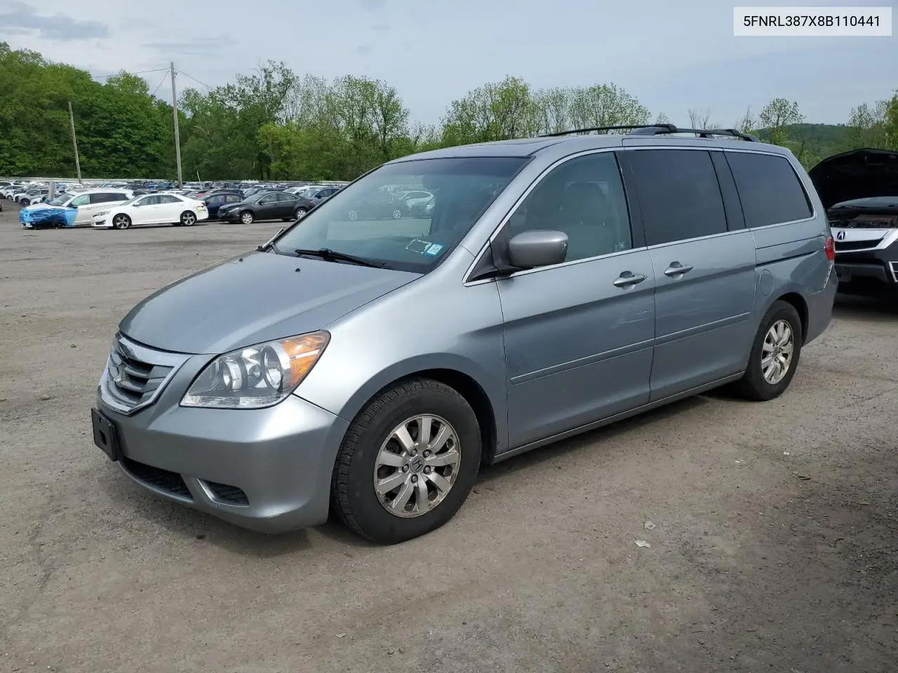 2008 Honda Odyssey Exl VIN: 5FNRL387X8B110441 Lot: 56398615
