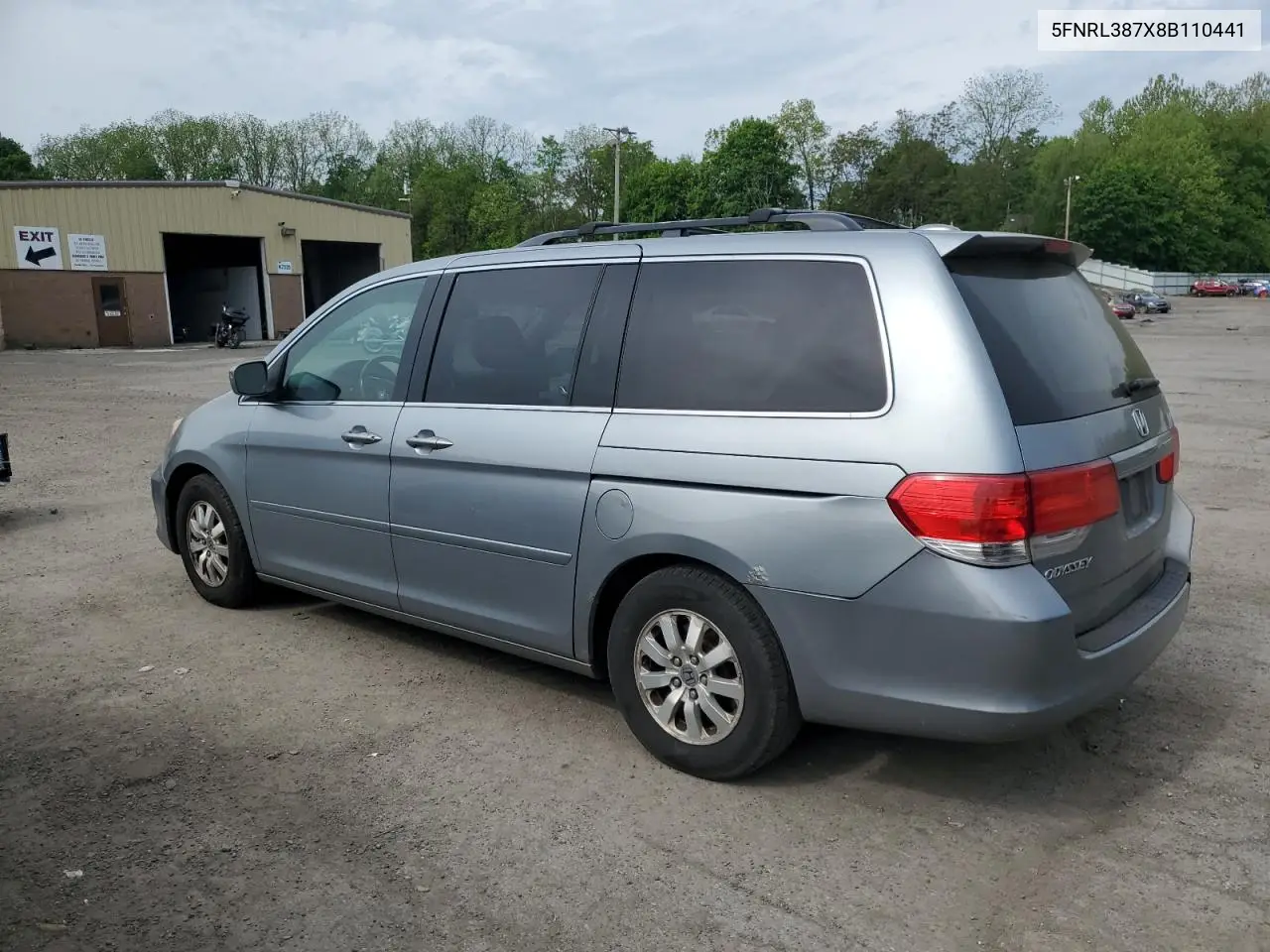 2008 Honda Odyssey Exl VIN: 5FNRL387X8B110441 Lot: 56398615