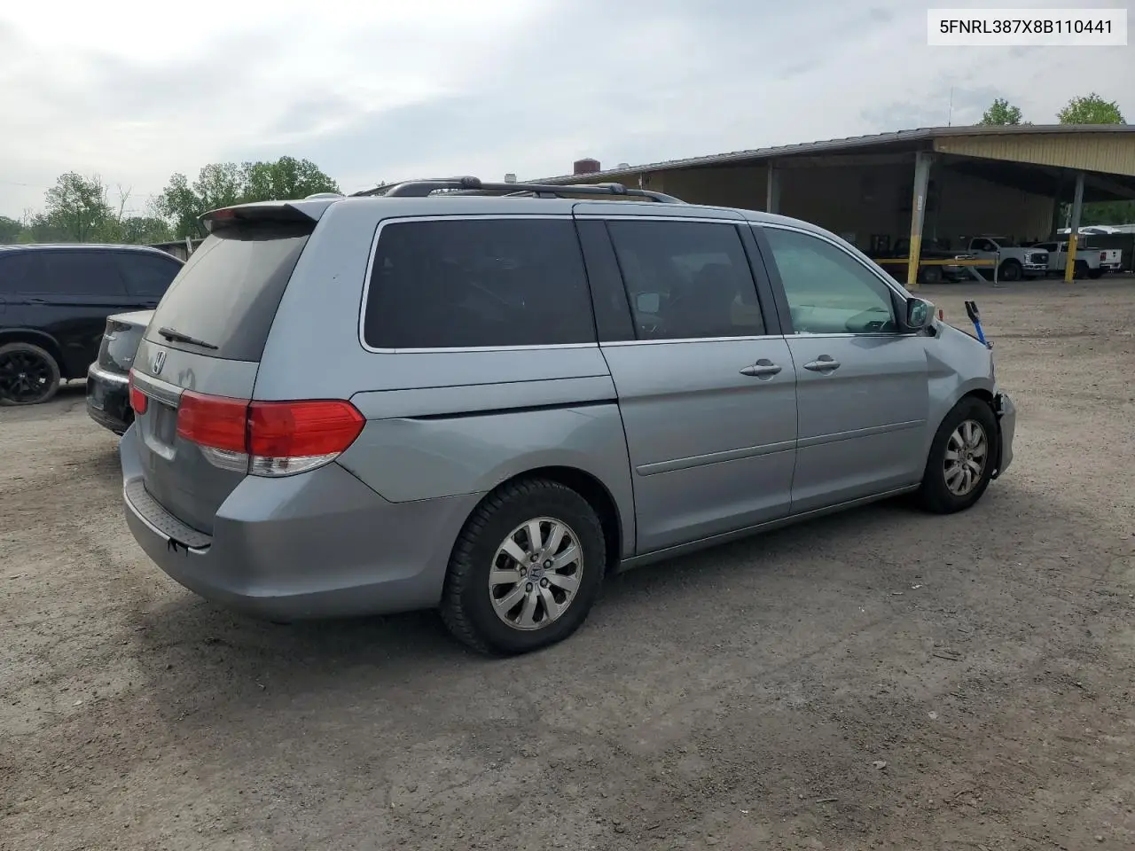 2008 Honda Odyssey Exl VIN: 5FNRL387X8B110441 Lot: 56398615