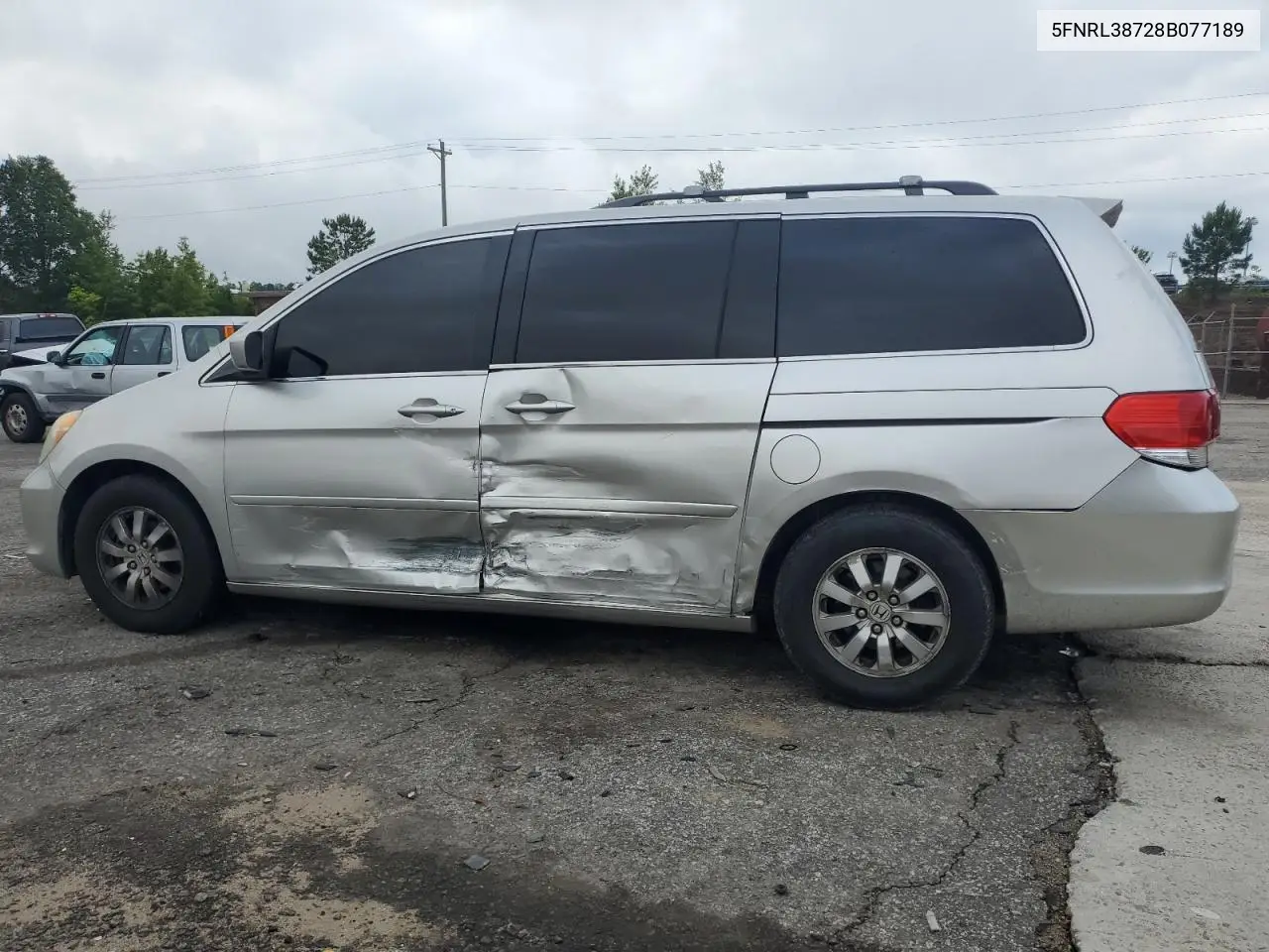 2008 Honda Odyssey Exl VIN: 5FNRL38728B077189 Lot: 56710445
