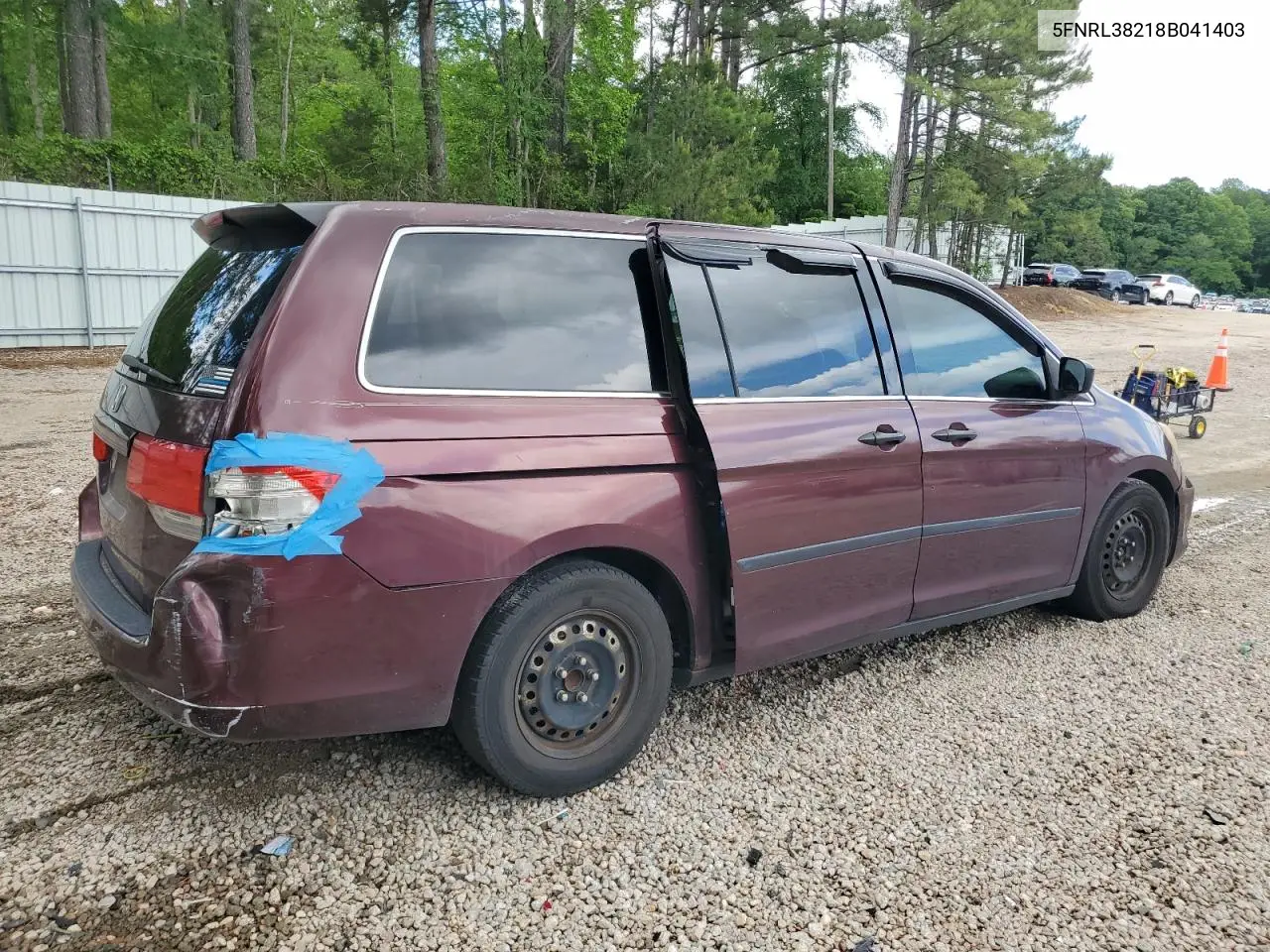 2008 Honda Odyssey Lx VIN: 5FNRL38218B041403 Lot: 56764745