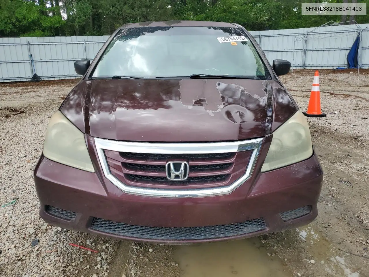 2008 Honda Odyssey Lx VIN: 5FNRL38218B041403 Lot: 56764745