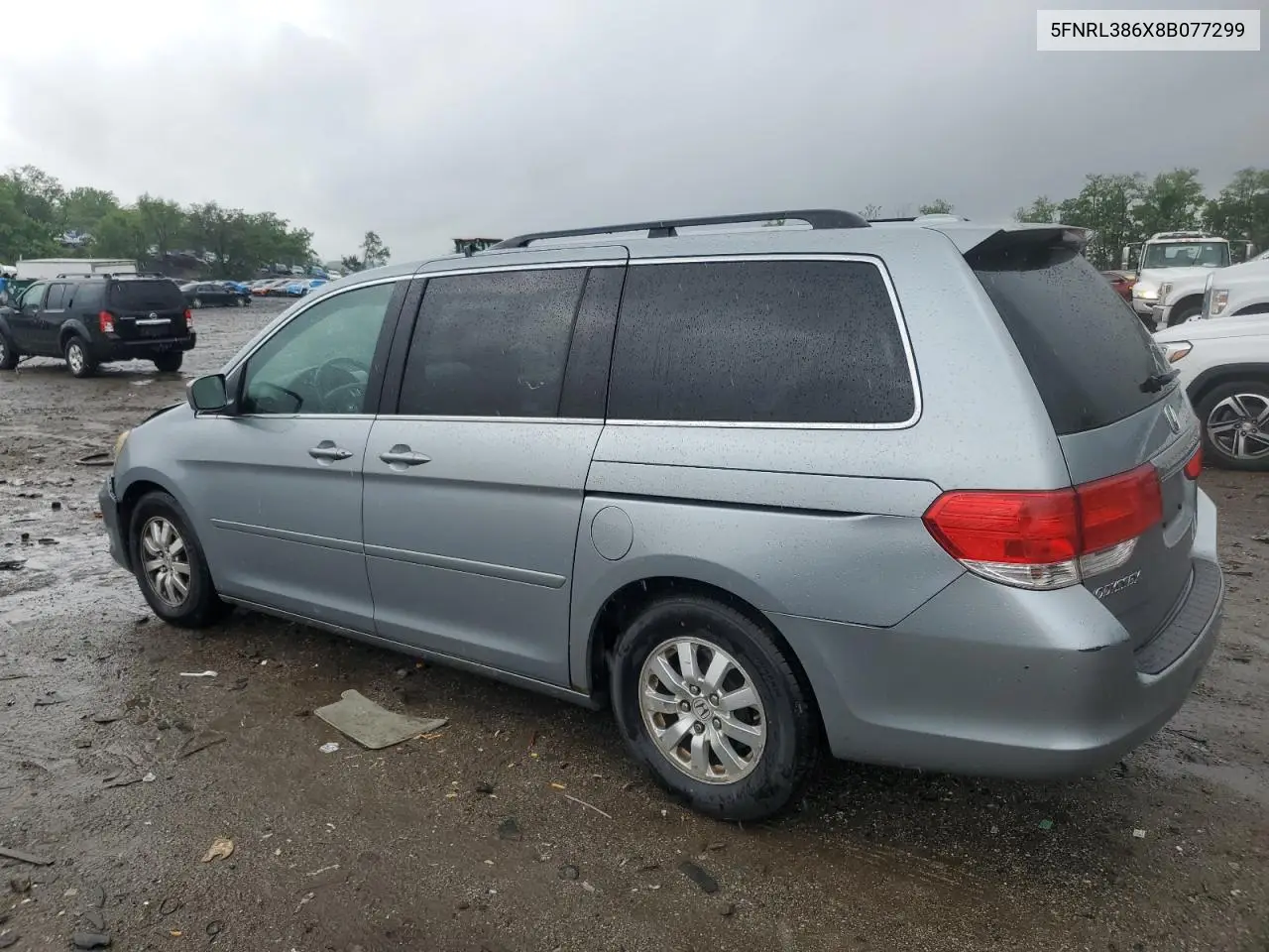 2008 Honda Odyssey Exl VIN: 5FNRL386X8B077299 Lot: 56836165