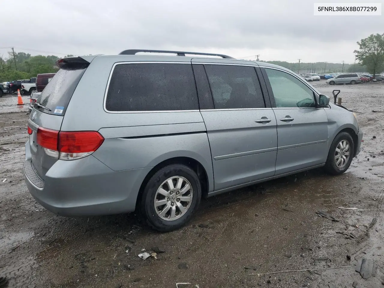 2008 Honda Odyssey Exl VIN: 5FNRL386X8B077299 Lot: 56836165