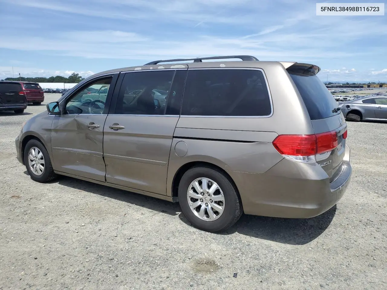 2008 Honda Odyssey Ex VIN: 5FNRL38498B116723 Lot: 56993475