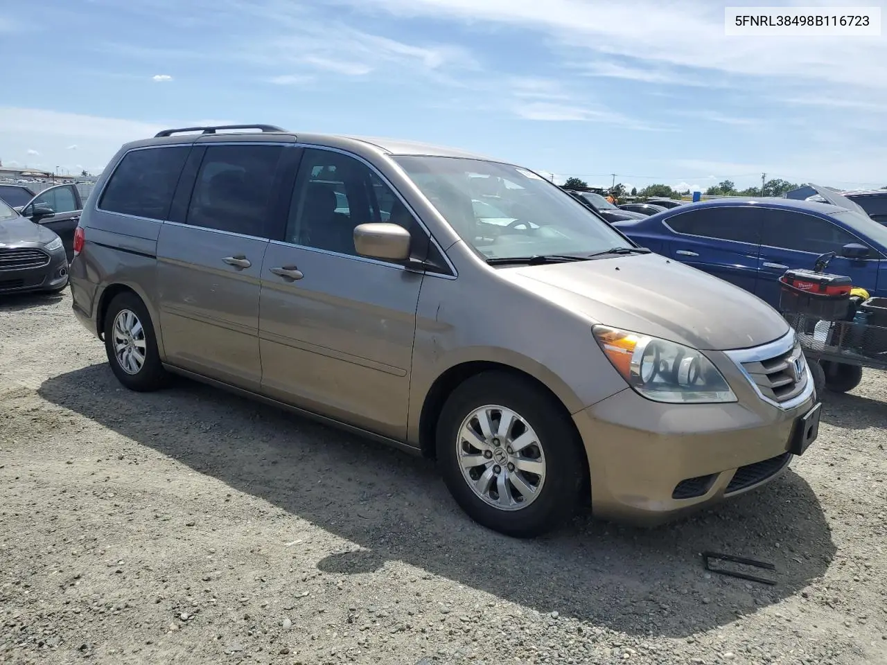 2008 Honda Odyssey Ex VIN: 5FNRL38498B116723 Lot: 56993475