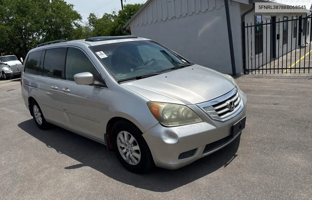 2008 Honda Odyssey Exl VIN: 5FNRL38788B068545 Lot: 57118285