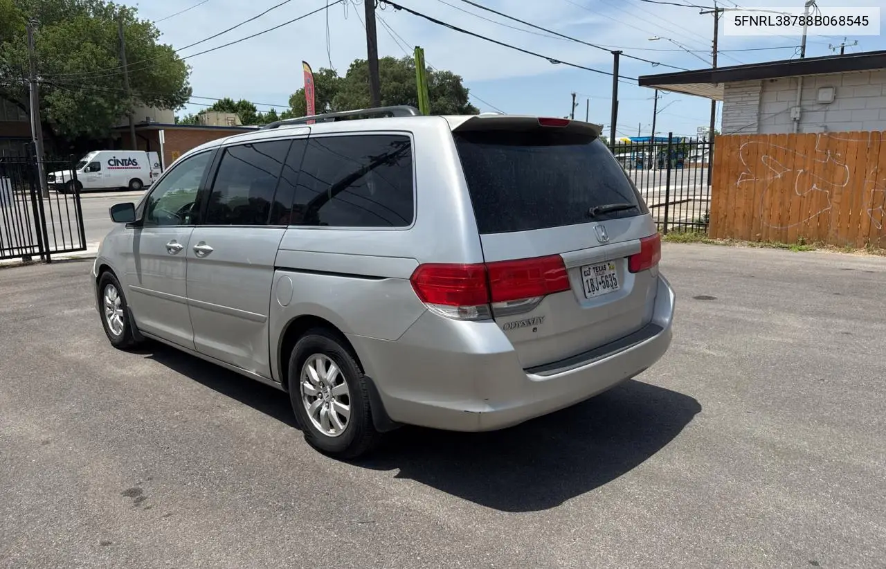 2008 Honda Odyssey Exl VIN: 5FNRL38788B068545 Lot: 57118285