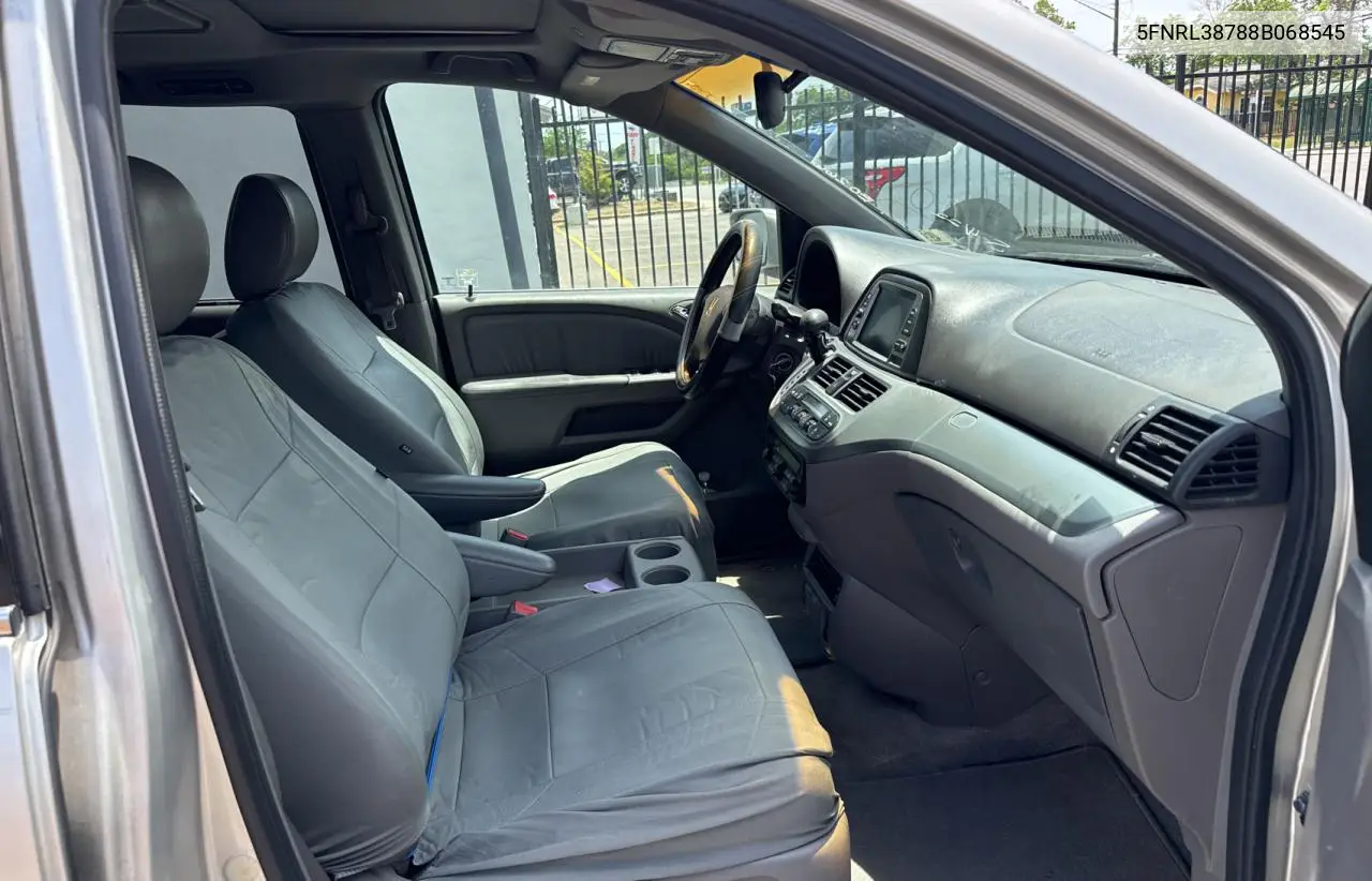 2008 Honda Odyssey Exl VIN: 5FNRL38788B068545 Lot: 57118285