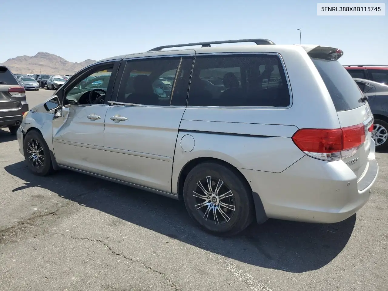 2008 Honda Odyssey Touring VIN: 5FNRL388X8B115745 Lot: 61611275