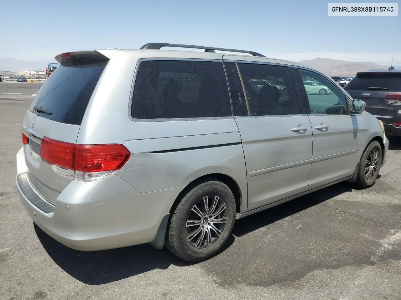 2008 Honda Odyssey Touring VIN: 5FNRL388X8B115745 Lot: 61611275