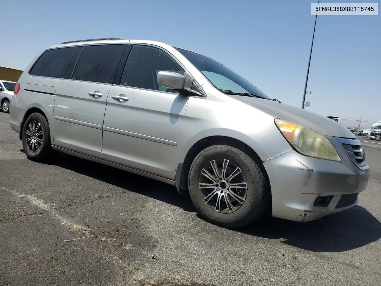 2008 Honda Odyssey Touring VIN: 5FNRL388X8B115745 Lot: 61611275