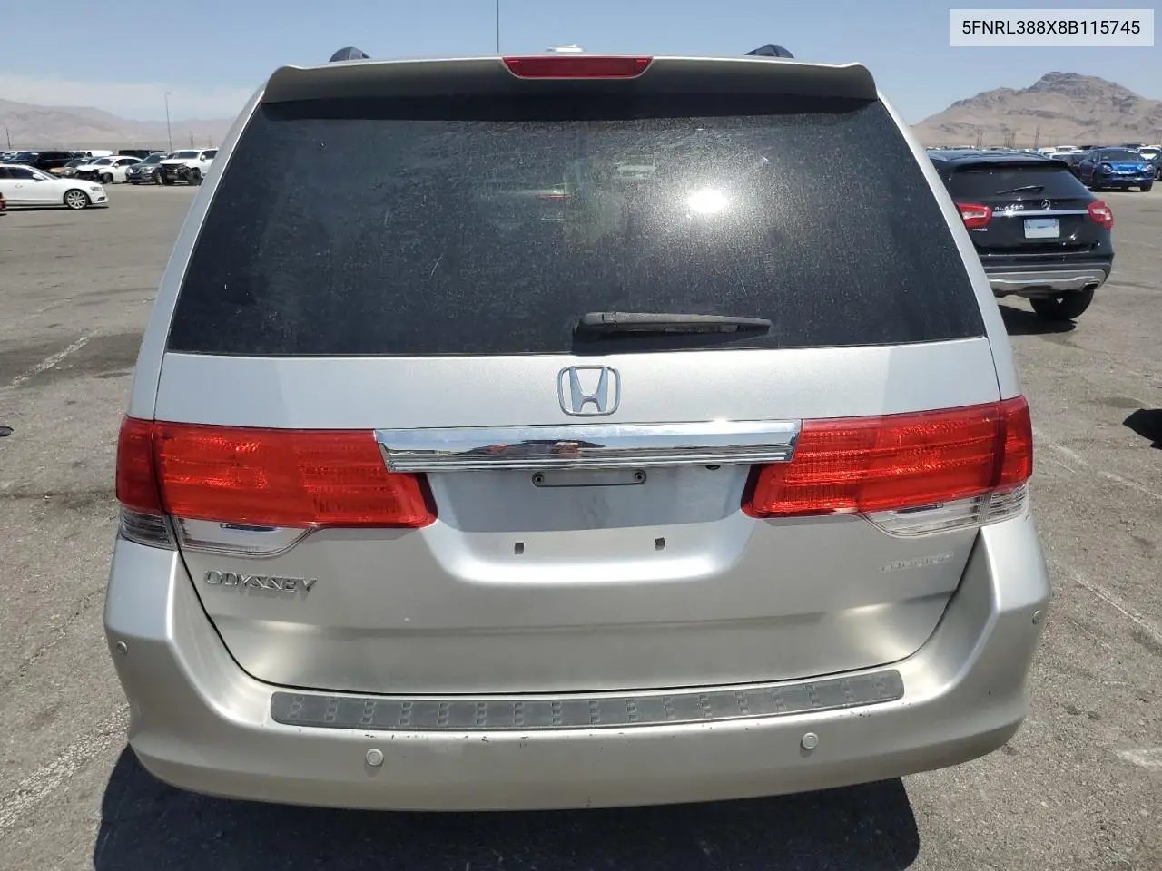 2008 Honda Odyssey Touring VIN: 5FNRL388X8B115745 Lot: 61611275