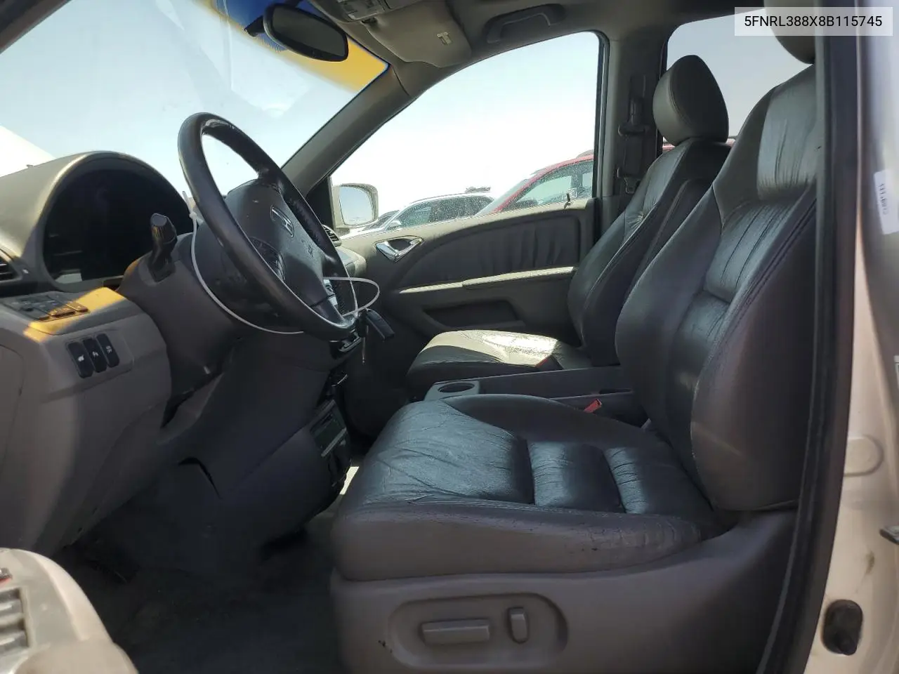 2008 Honda Odyssey Touring VIN: 5FNRL388X8B115745 Lot: 61611275