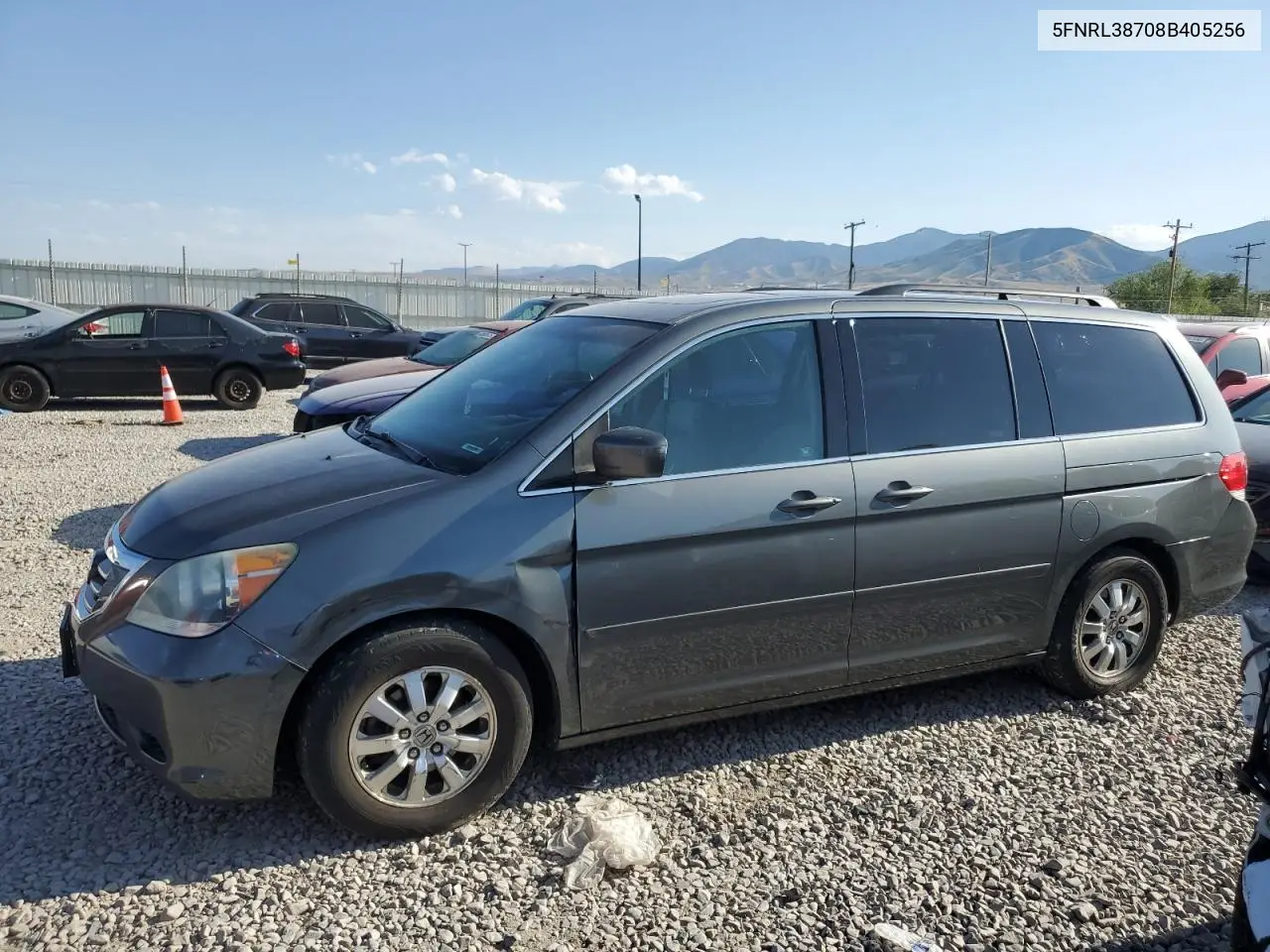 2008 Honda Odyssey Exl VIN: 5FNRL38708B405256 Lot: 63029145
