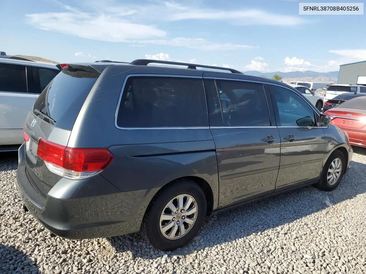 2008 Honda Odyssey Exl VIN: 5FNRL38708B405256 Lot: 63029145