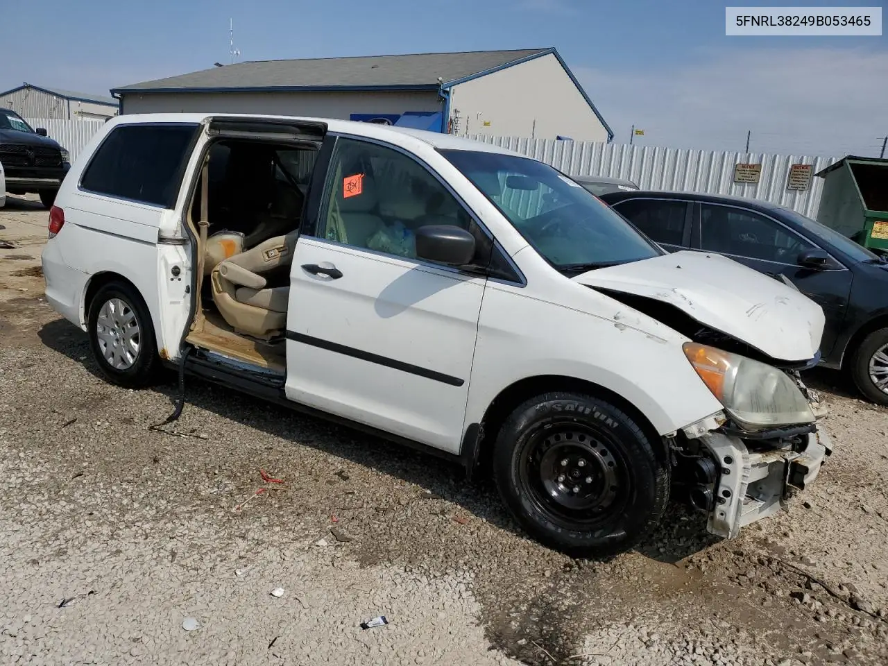 2009 Honda Odyssey Lx VIN: 5FNRL38249B053465 Lot: 47456385