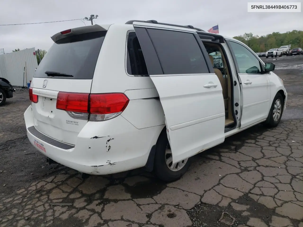 2009 Honda Odyssey Ex VIN: 5FNRL38449B406773 Lot: 55761815