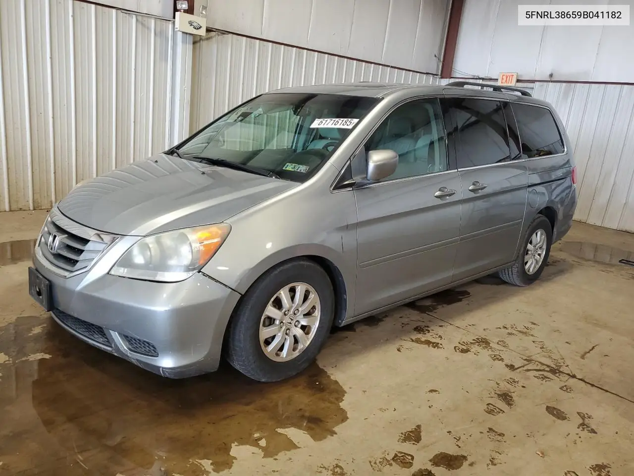 2009 Honda Odyssey Exl VIN: 5FNRL38659B041182 Lot: 61716185