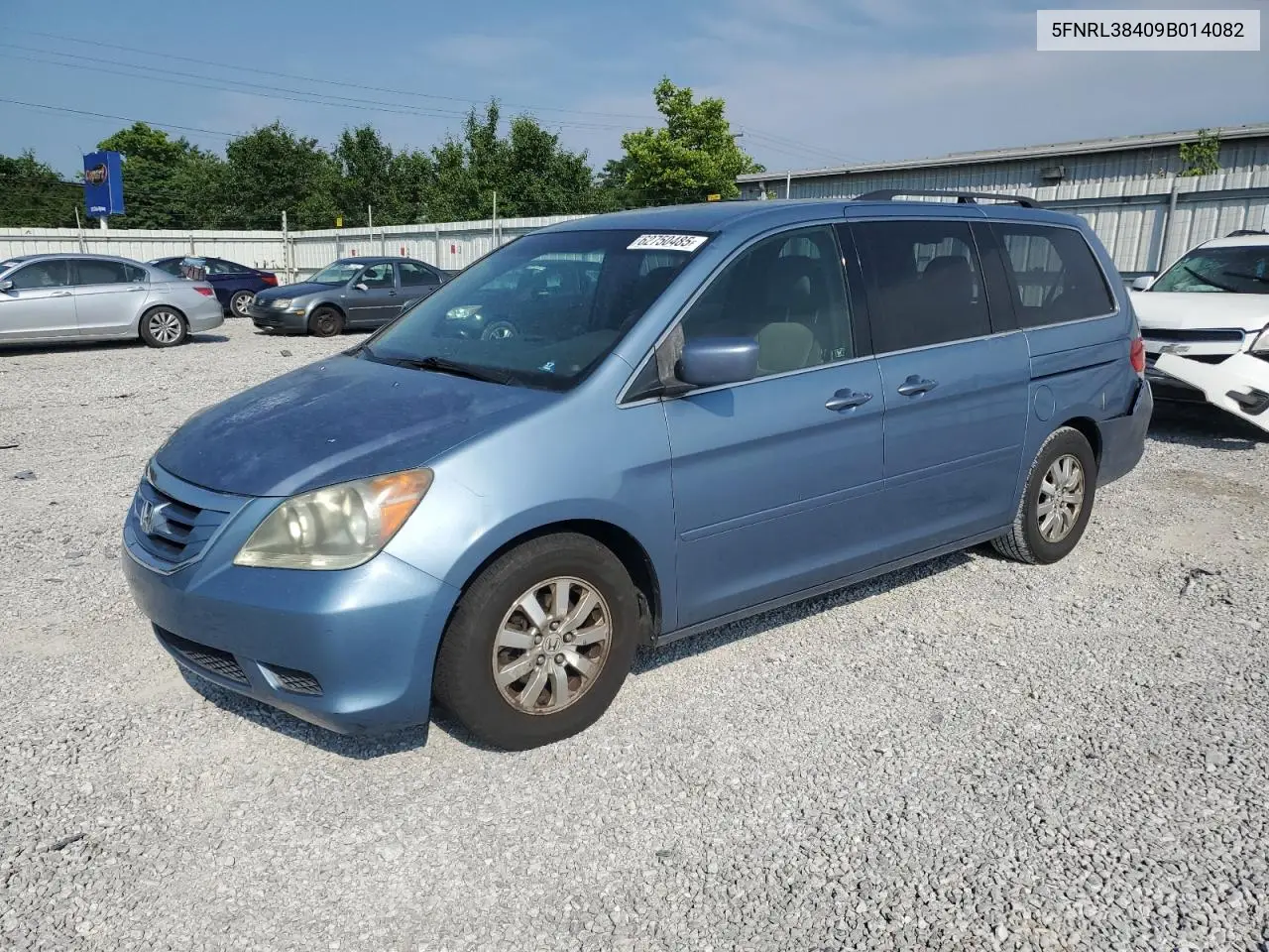 2009 Honda Odyssey Ex VIN: 5FNRL38409B014082 Lot: 62750485