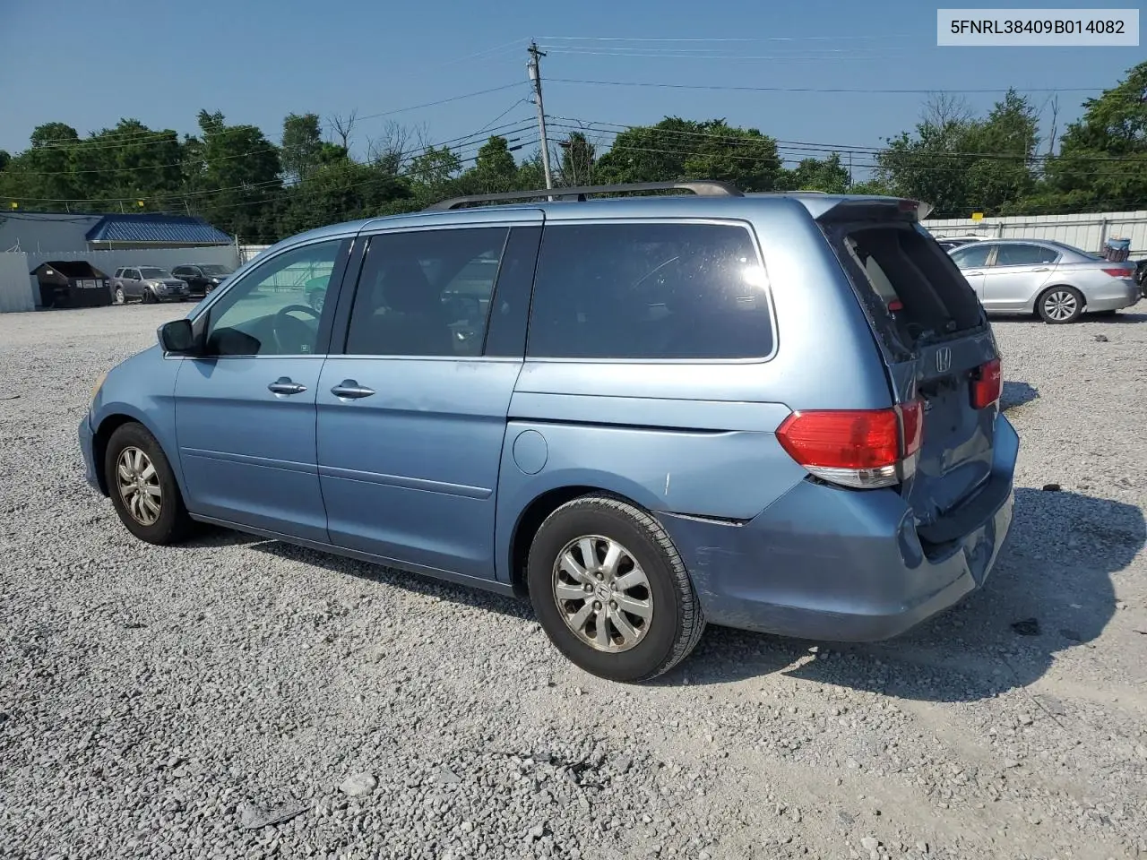 2009 Honda Odyssey Ex VIN: 5FNRL38409B014082 Lot: 62750485
