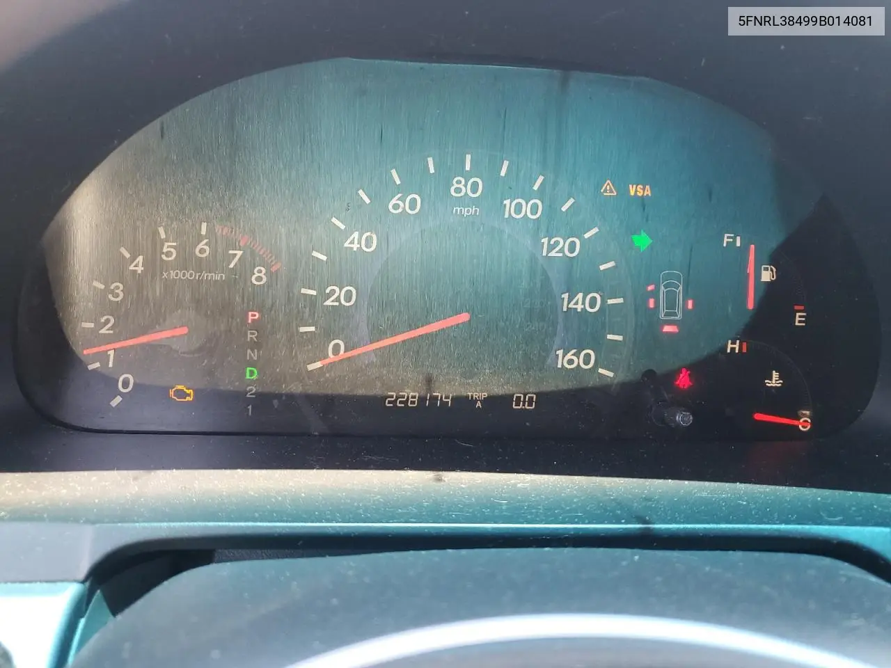 2009 Honda Odyssey Ex VIN: 5FNRL38499B014081 Lot: 63463865