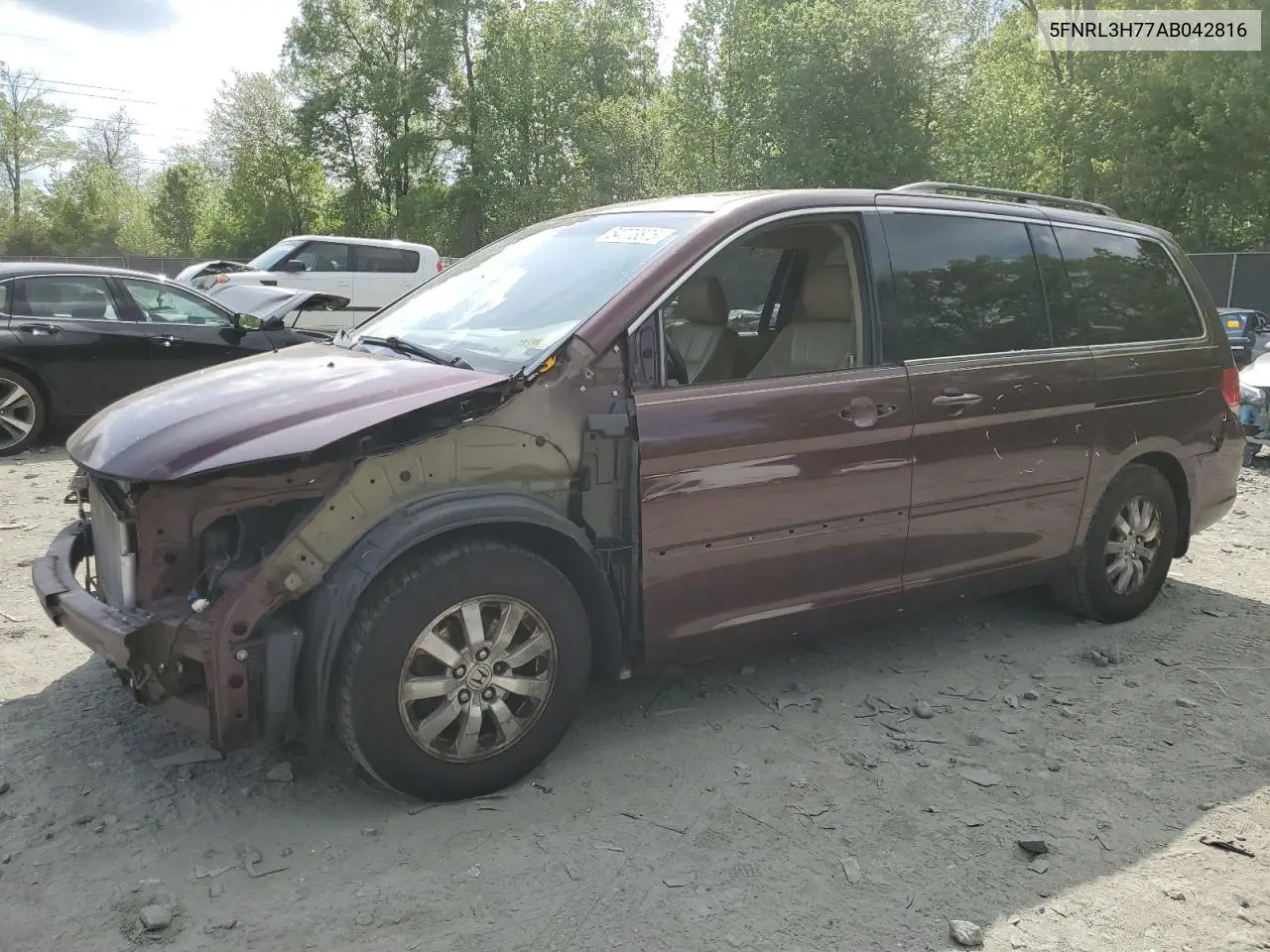 2010 Honda Odyssey Exl VIN: 5FNRL3H77AB042816 Lot: 54773875