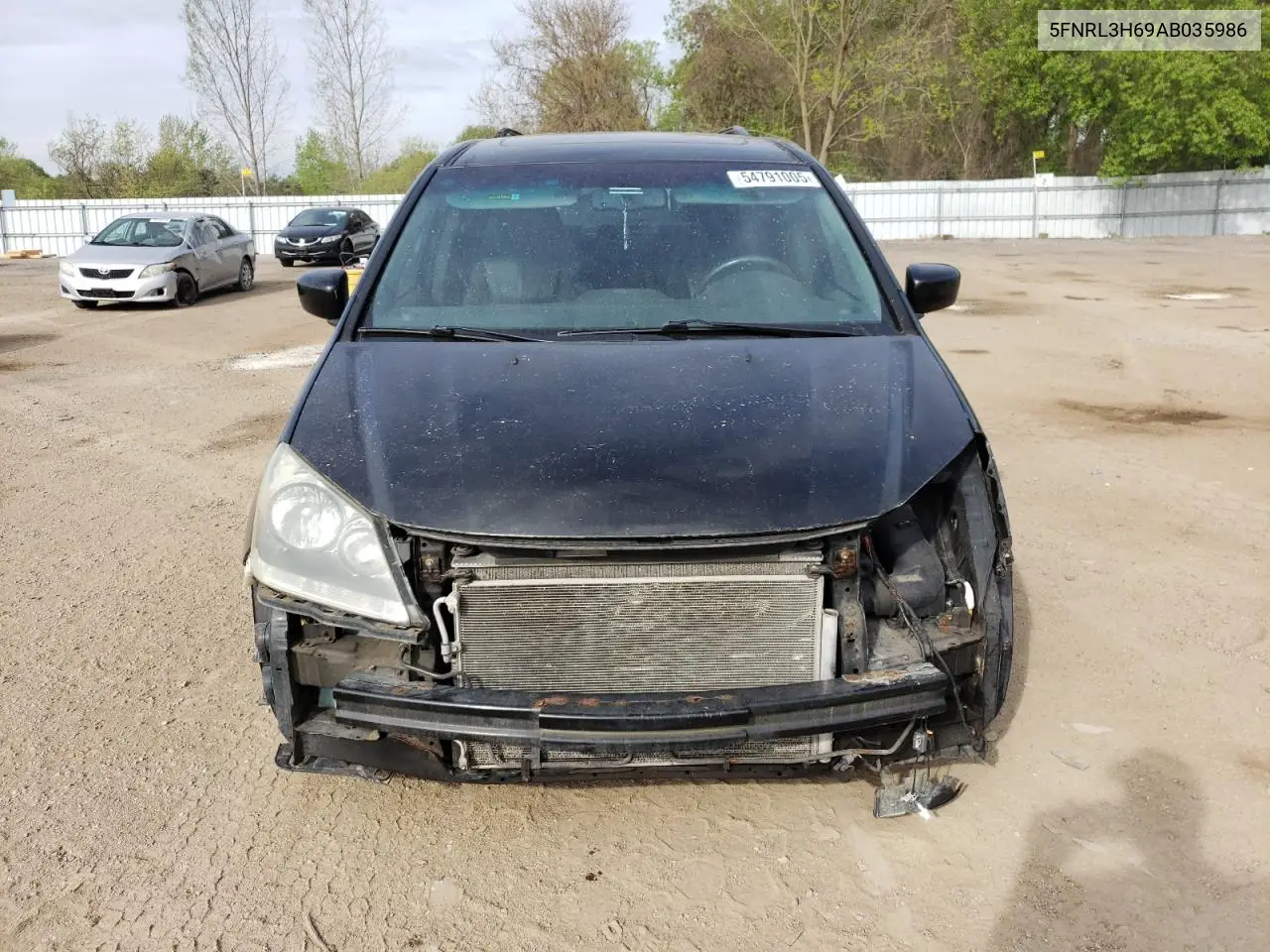 2010 Honda Odyssey Exl VIN: 5FNRL3H69AB035986 Lot: 54791005