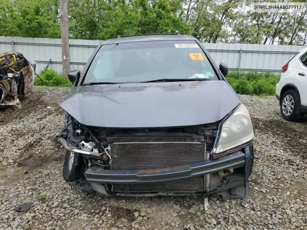 2010 Honda Odyssey Ex VIN: 5FNRL3H44AB077917 Lot: 56162825