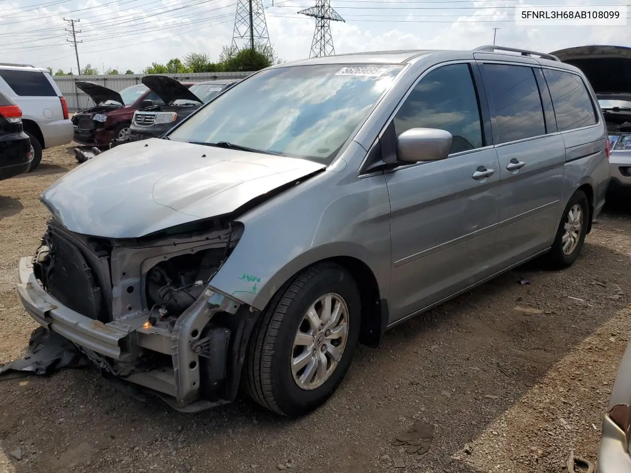 2010 Honda Odyssey Exl VIN: 5FNRL3H68AB108099 Lot: 56269895